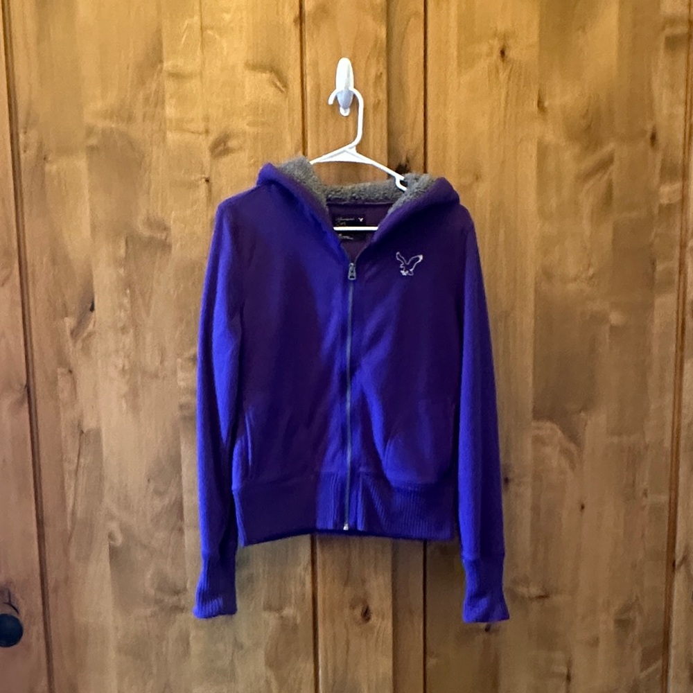Purple Women’s Hoodie with Embroidered Logo